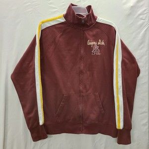 Arizona State University ASU hoodie sweatshirt full zip Track Jacket XL 48" RARE